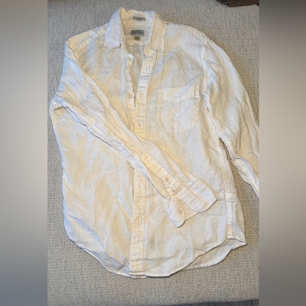 J. Crew Cream Casual Button Down Shirt